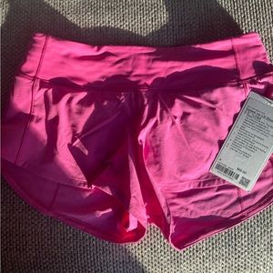 Lululemon Speed Up LR Shorts 2.5” Lined. Size 4. Brand new! Sonic Pink!
